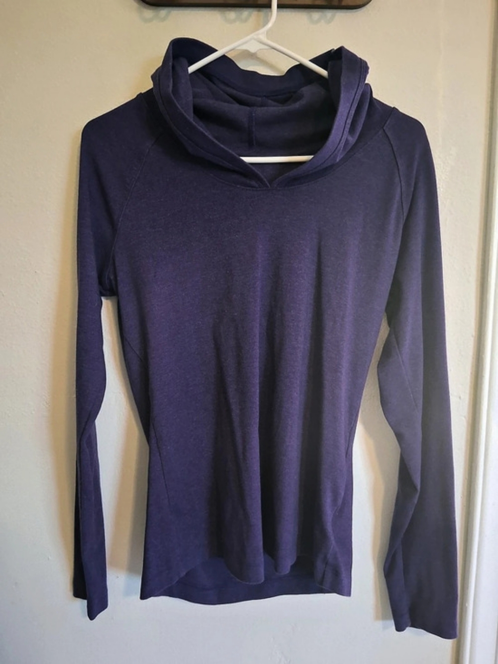 Columbia Holly Hideaway Waffle Cowl Neck Pullover Purple Small
